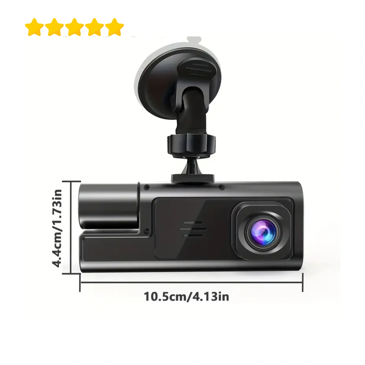 D30 Max 3-Camera Car Dash Cam with mic | Full HD 1080P, Night Vision, Car DVR with Parking Monitor